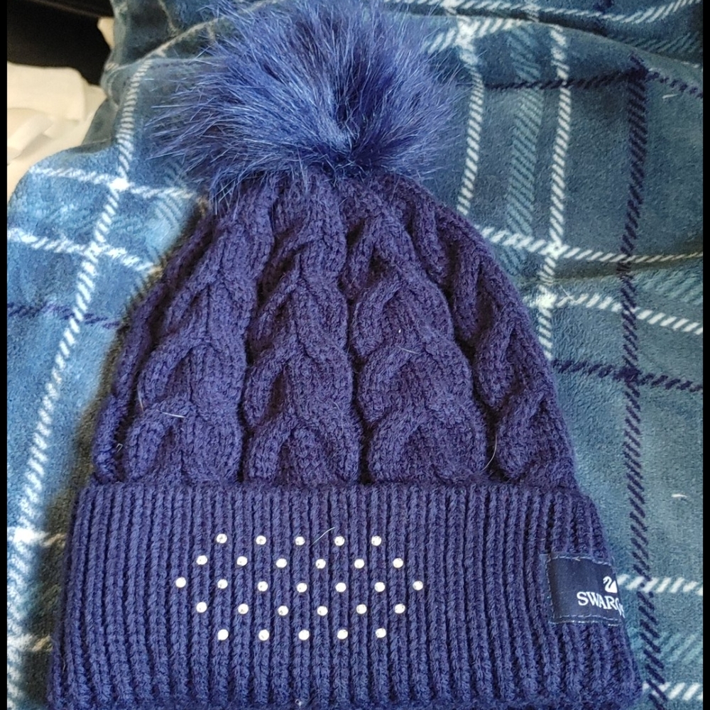 Swarovski blue beanie